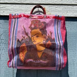 Frida Kahlo Pink Tote Bag